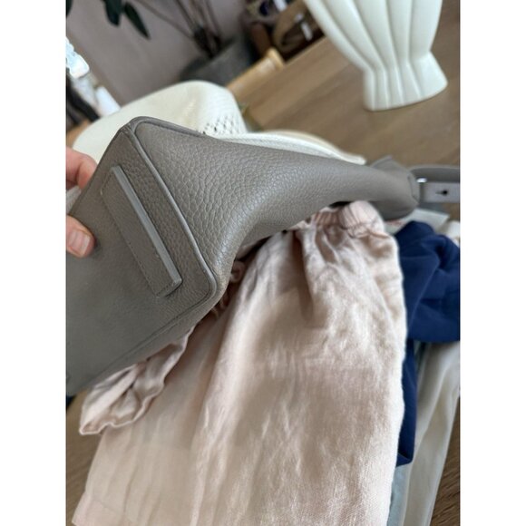 AllSaints Crossbody Taupe Gray Leather Crossbody Arm Tote Bag Purse All Saints - Picture 14 of 14